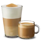 פלאט וויט בכוס זכוכית וגלאו